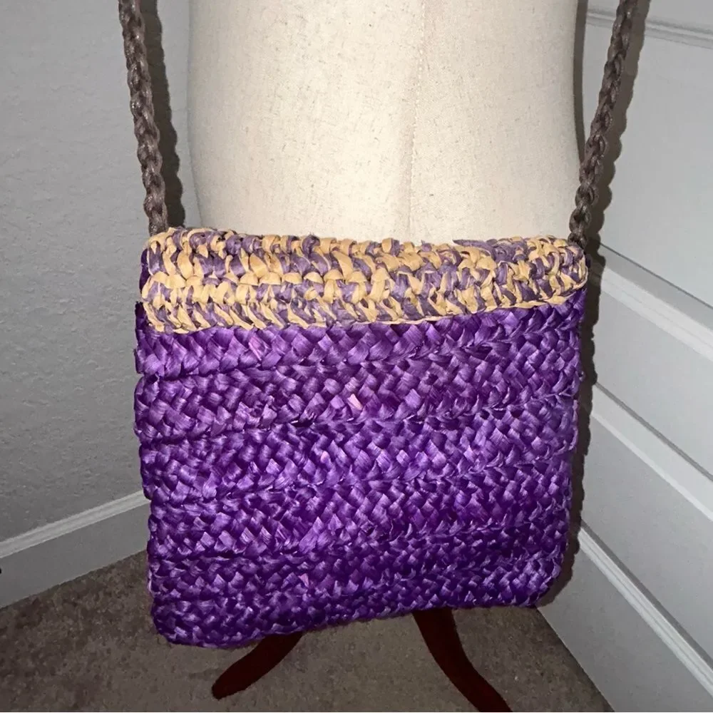 New, Sun ‘N Sand Straw Shoulder Crossbody Purse Bag - Picture 9 of 11